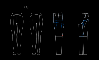 裤子13款式变化造型 2款