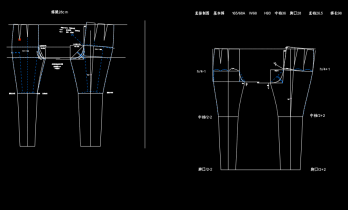 裤子03三角省-宽合体裤原型直接制图