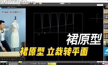 裙原型5省--2.2 裙原型立裁转平面，立体转平面技术
