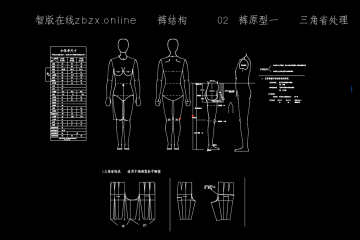 裤子02 三角省构成分析